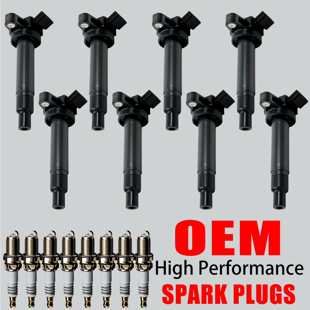 8X OEM Ignition Coil & Iridium Spark Plug For Tundra 4Runner Lexus 4.3/4.7 UF230