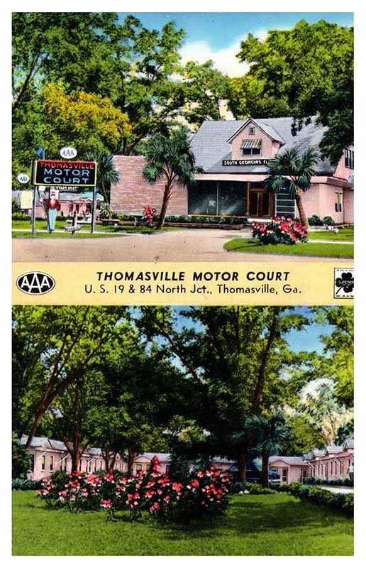 Postcard MOTEL SCENE Thomasville Georgia GA m/09 AP8300