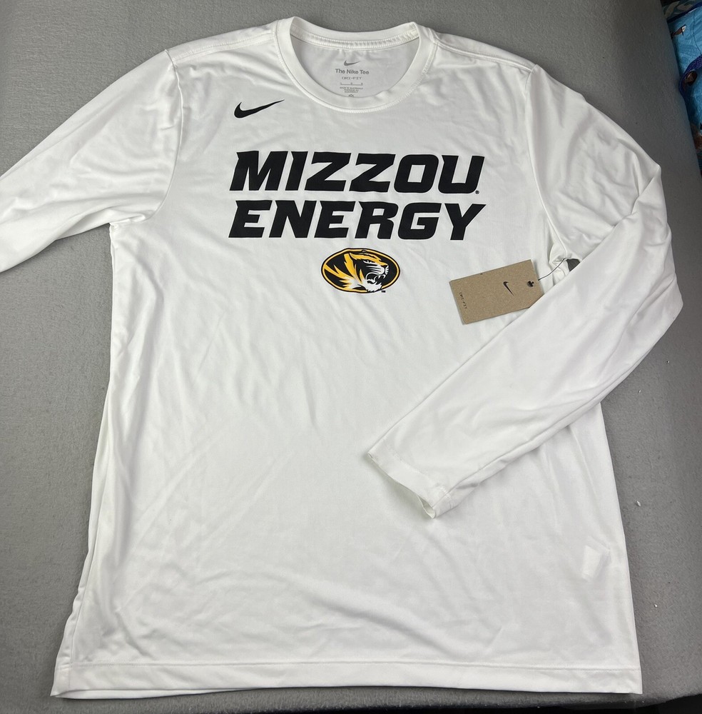 NIKE Dri-Fit Men’s Missouri Tigers Energy Bench Long Sleeve T-Shirt Sz L NWT