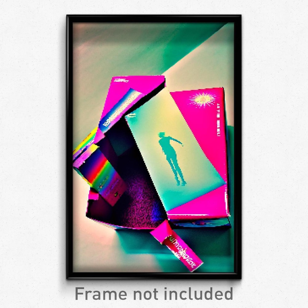 8 Bit Psychedelic Pixel Art Poster - Trippy Shoebox Video Game Print