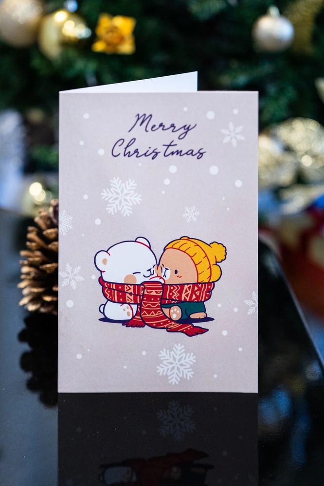 Milk Mocha Bear: Christmas Card - Cozy