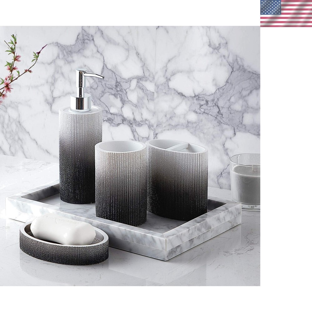 Collection Unique Decorative Beautiful Designs Bath Décor, 4 Piece Set, Urban...