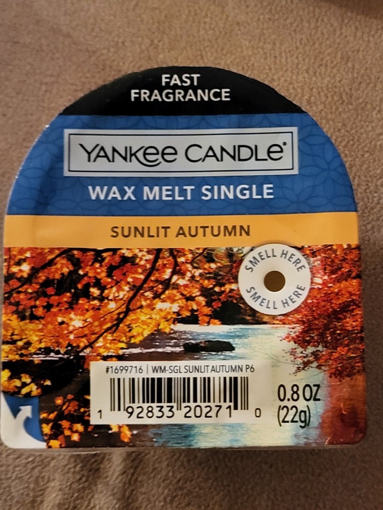 3 Sunlit Autumn Scented Wax Tart Melts by Yankee Candle