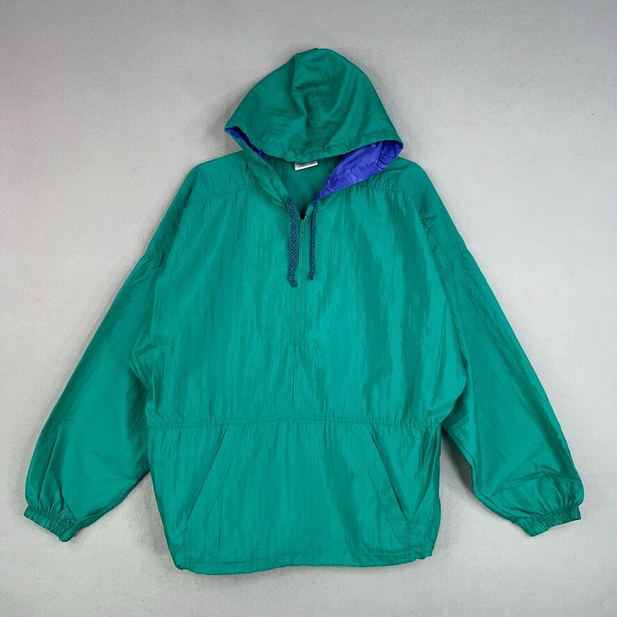 Vintage Umbro Jacket Mens Medium Green Blue Soccer Windbreaker Retro Pullover