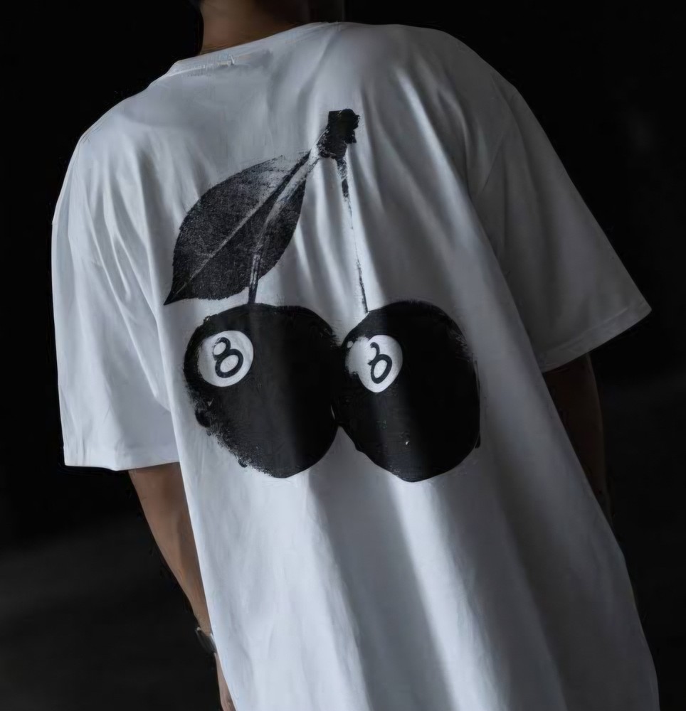 Stussy Cherries Tshirt Authentic White Original Print Size Medium