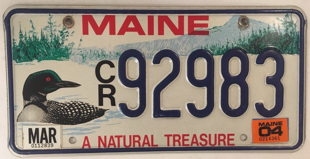 ACADIA National Park NATURAL TREASURE license plate Wildlife Rider bird watching-image
