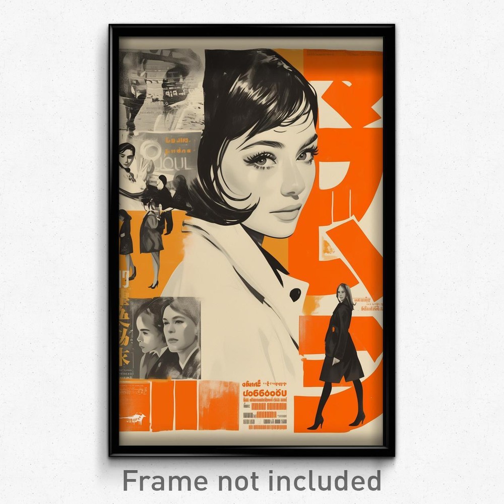 Thai Movie Poster - Woman Feeling Bliss, Urban Winter Coat (Thailand Art Print)