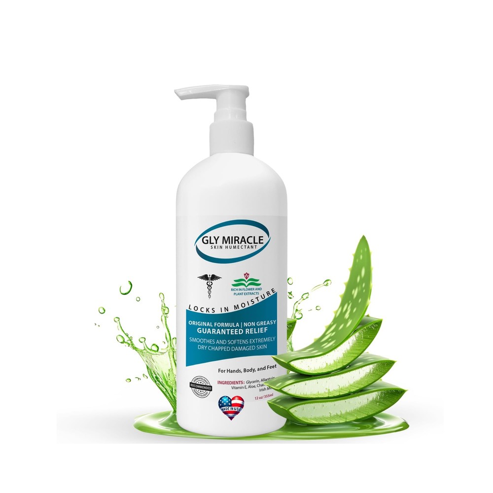 Moisturizing Body Cream Lotion, 12 ounce - Non-Greasy Skin Humectant for Extr...