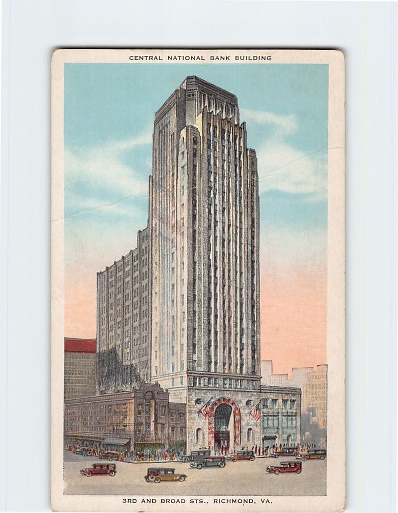 Postcard Central National Bank Building Richmond Virginia USA