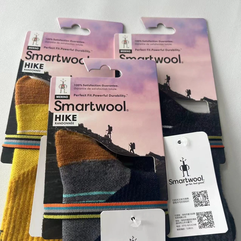 2 Pairs NEW Smartwool Classic Men and women Hike Merino Wool Crew Socks Large