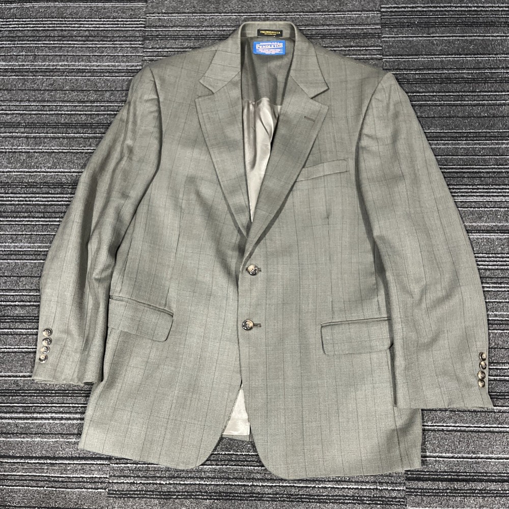 VINTAGE PENDLETON Mens Tweed Blazer Sport Coat Casual Jacket Size 44 Wool Suit