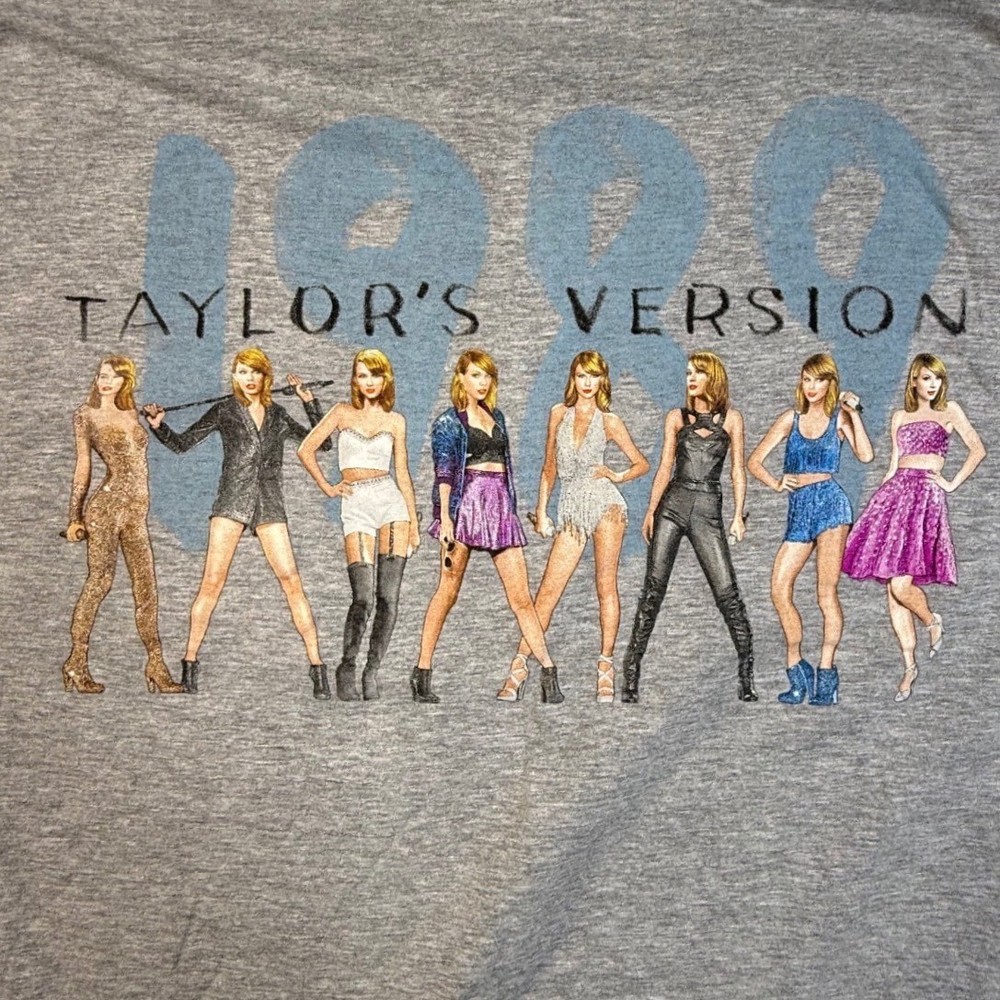 Taylor Swift 1989 Taylor's Version  T-Shirt Heather Gray XL eras tour swiftie