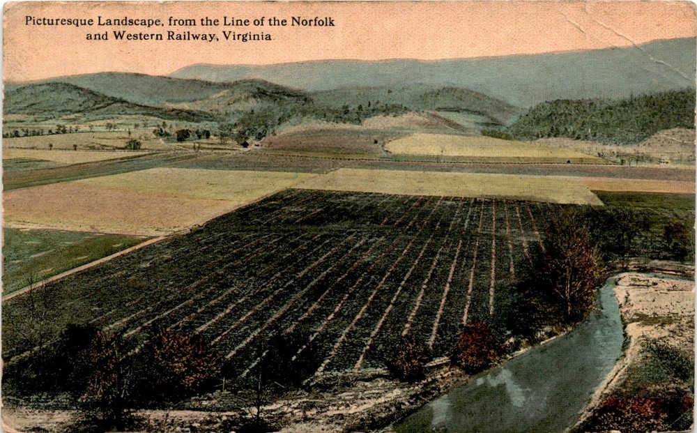 Norfolk and Western Railway, Virginia, J. P. Bell Co., Lynchburg Postcard