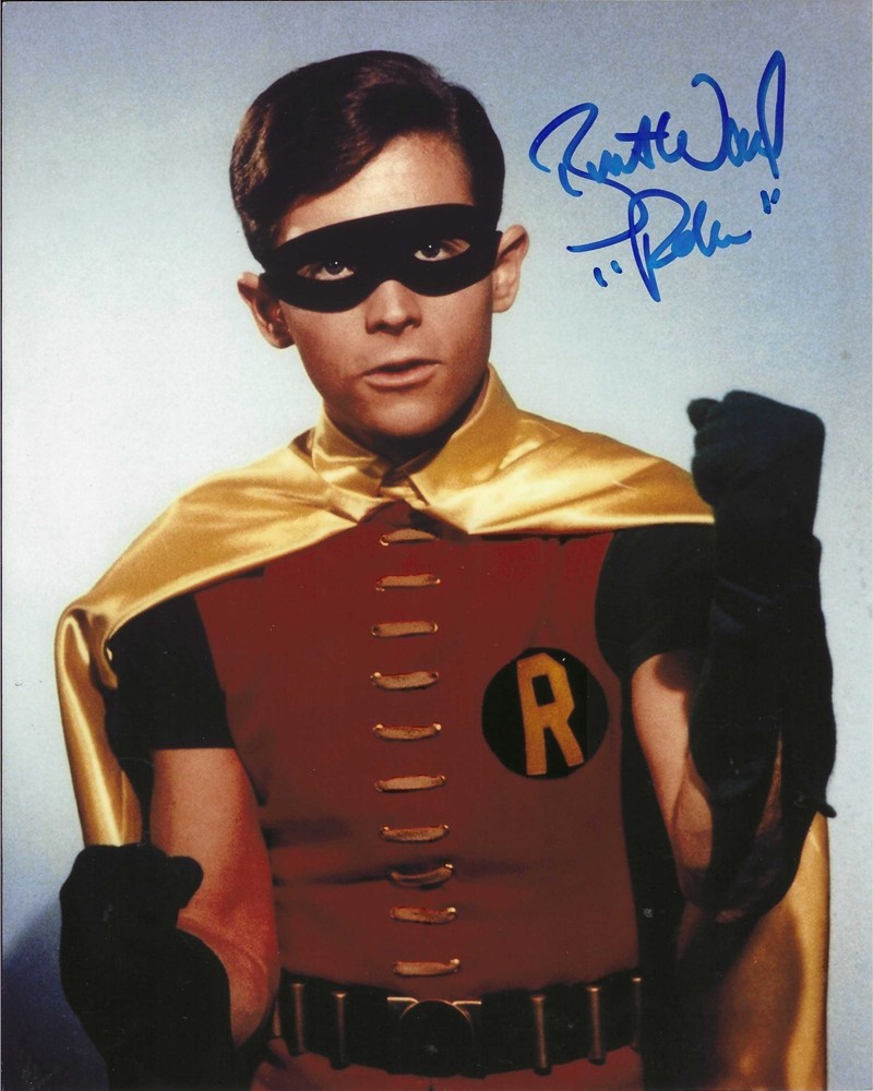 1960s Batman TV Show Burt Ward Autographed Robin 8x10 W/COA