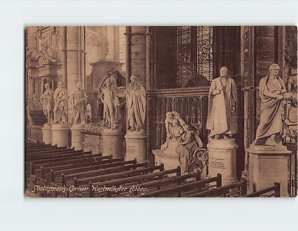 Postcard Statesmen's Corner Westminster Abbey London England