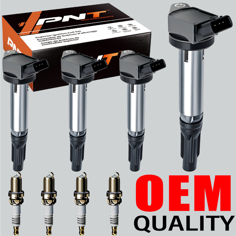 4X OEM Ignition Coil & 4X Iridium Spark Plug For Toyota Camry RAV4 2.5L L4 UF487