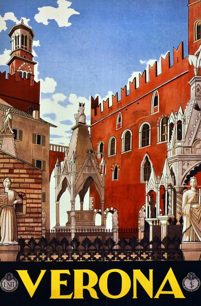 Decoration Poster.Home Room Interior design.Travel Italy.Verona.6529