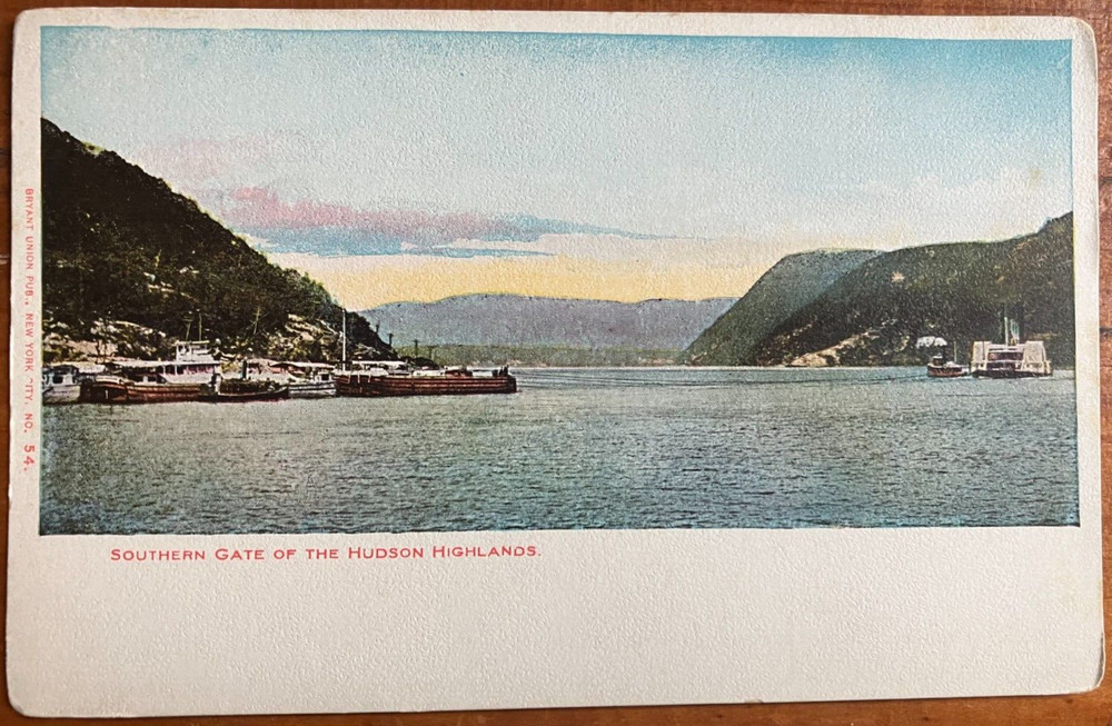 Antique postcard: Southern Gate of the Hudson Highlands NY, unposted, excel cond