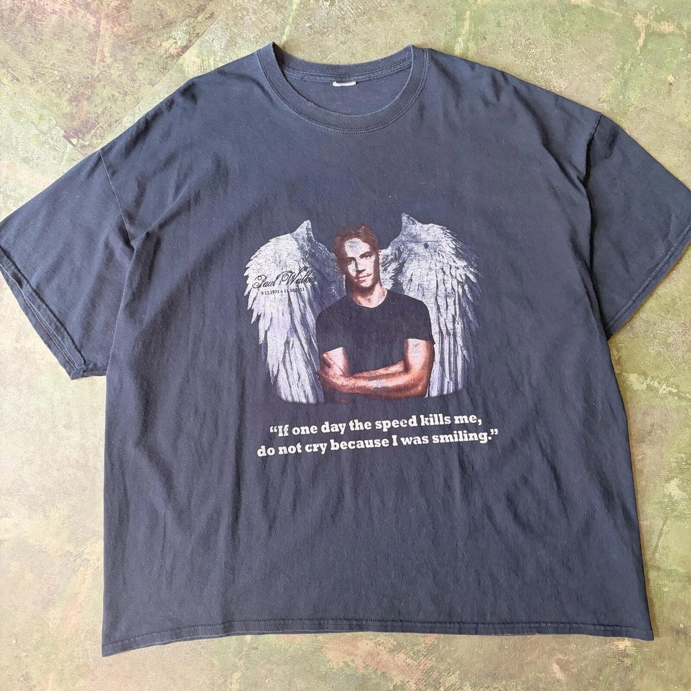 Vintage Paul Walker Memorial T Shirt Fast And Furious Movie Promo XXL