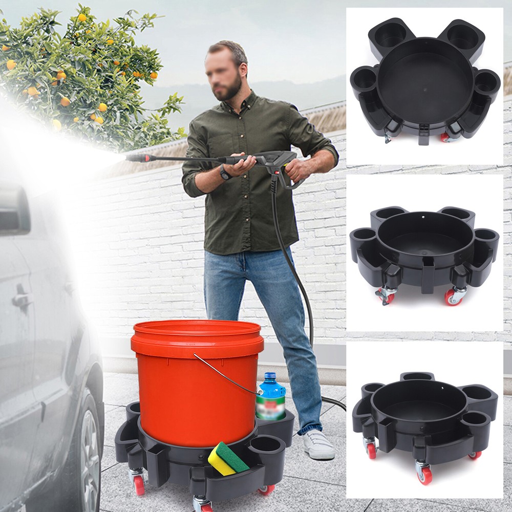 Professional For Car Detailing Cleaning Car Wash Bucket Dolly Cart Kits Holder