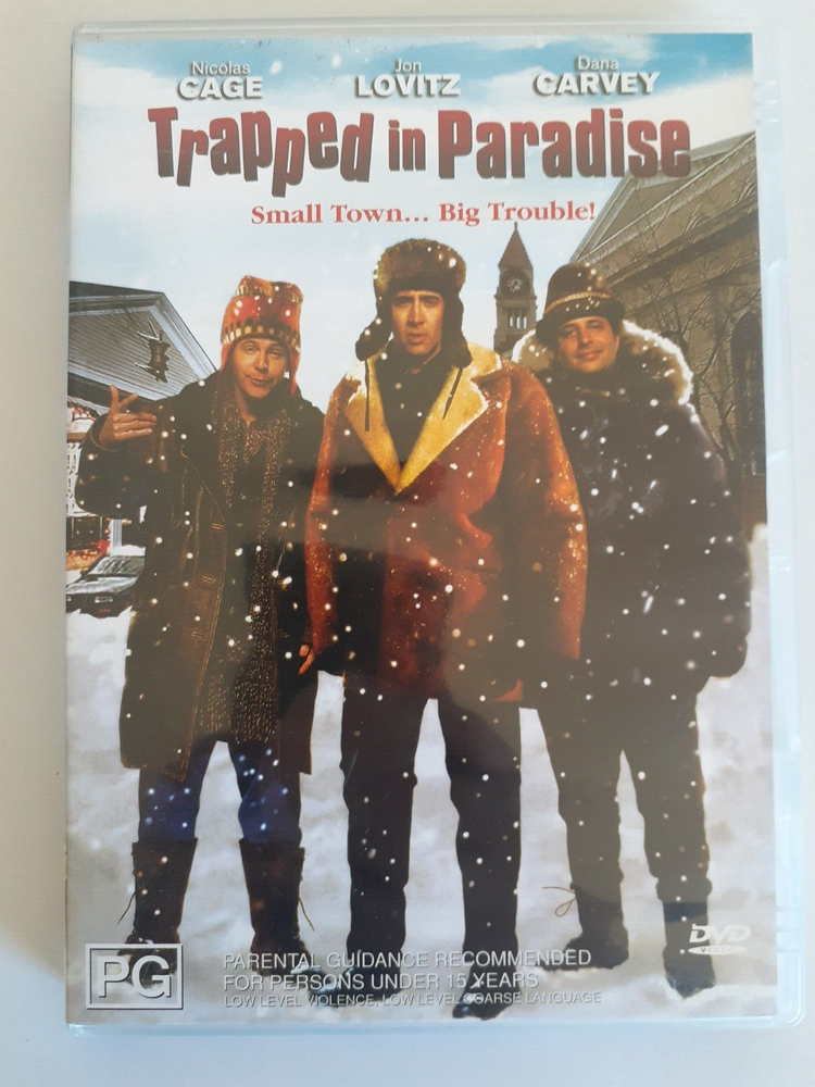 DVD Movie TRAPPED IN PARADISE, Nicolas Cage, Dana Carvey, Region 4