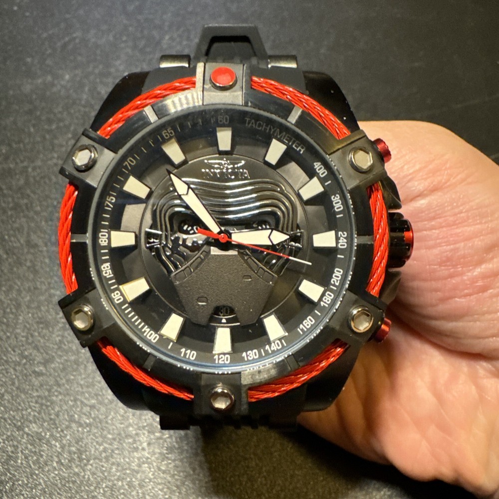 Invicta 27203 Star Wars Kylo Ren 52mm Limited 0323/1977 W/R 100M *Need Battery*