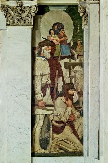 Indianapolis Indiana Birch Bayh Federal Building Mural 2009 Native Americans