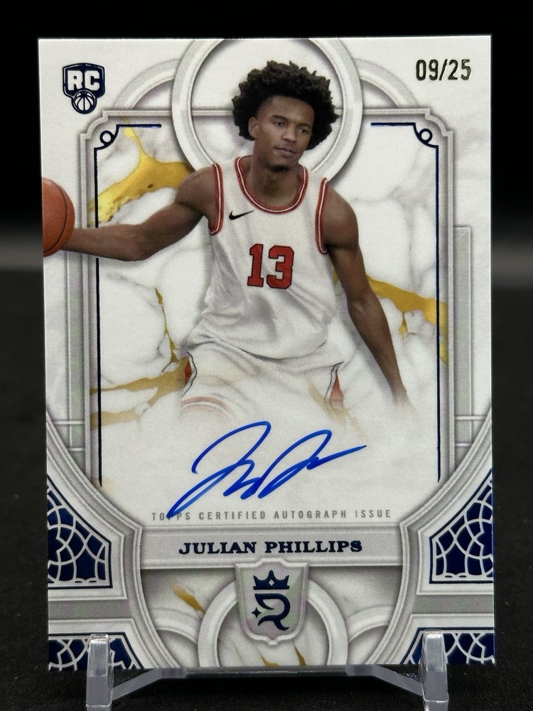2023-24 Topps Royalty Julian Phillips Pursuit of Greatness RC Blue Auto #09/25