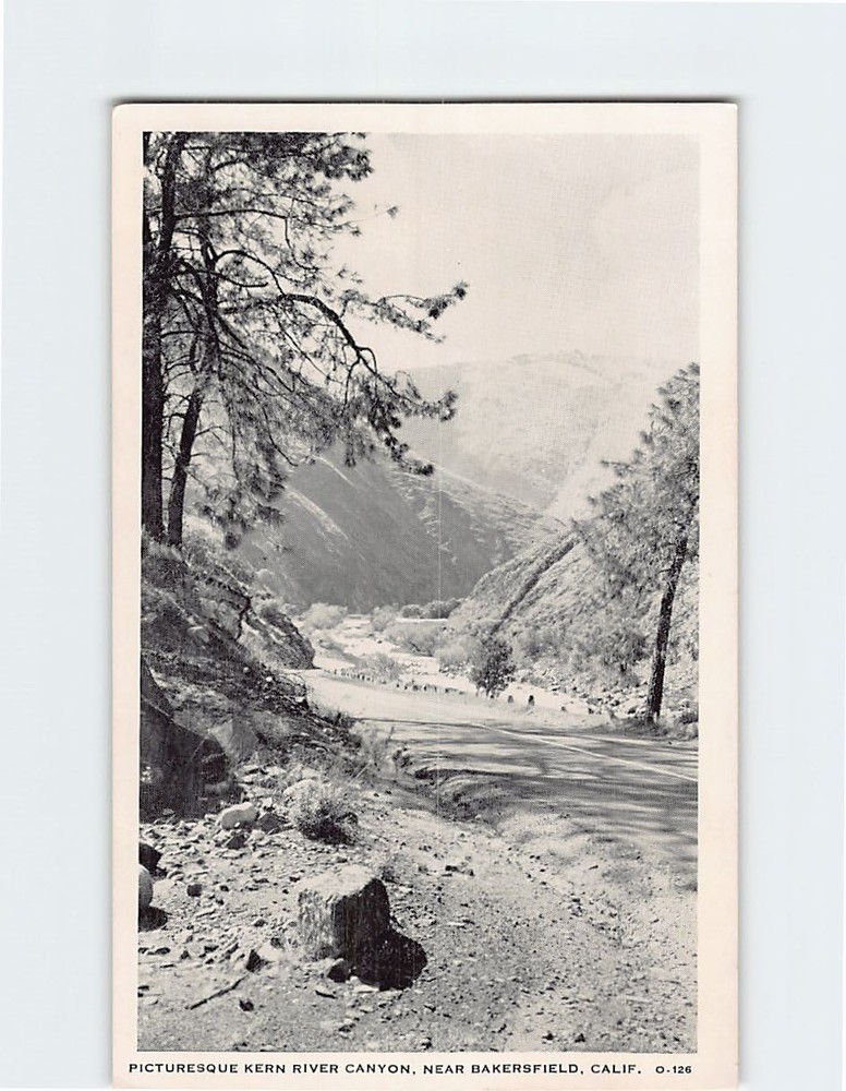 Postcard Kern River Canyon Near Bakersfield California USA