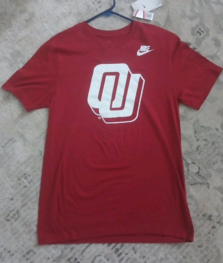 Nike Oklahoma Sooners Crimson Big Logo Tee Mens Small NCAA Football