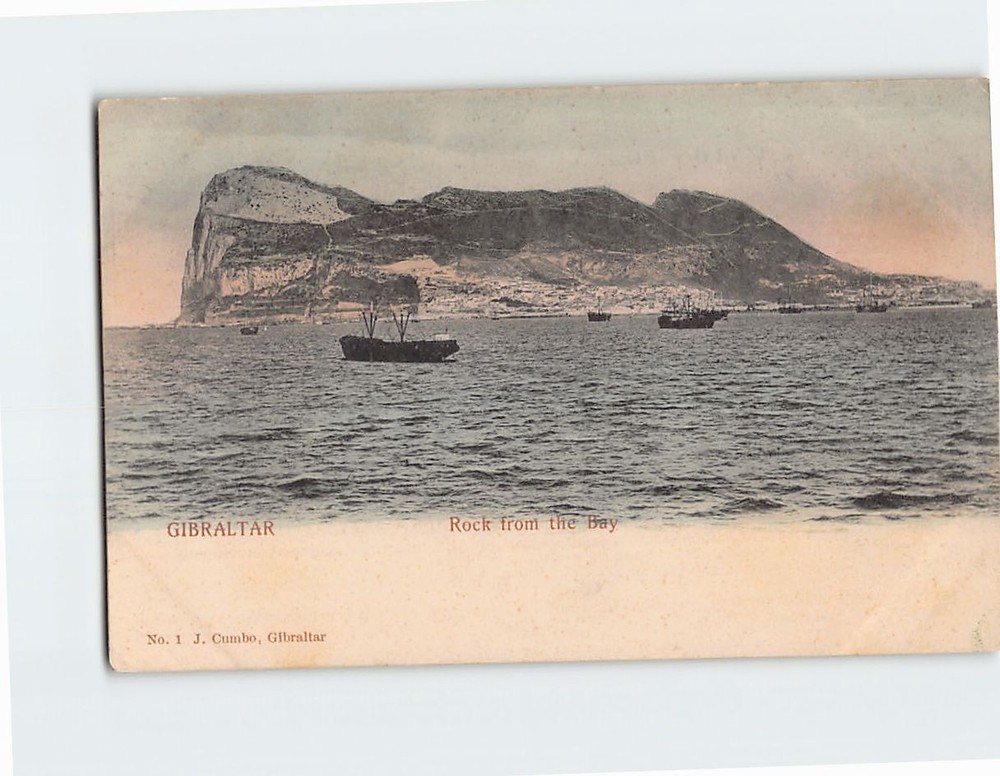 Postcard Rock from the Bay Gibraltar British Overseas Territory