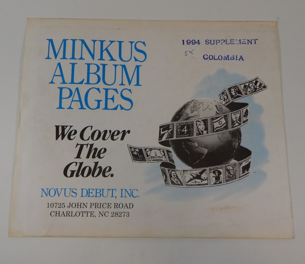 Minkus Colombia 1994 Supplement Stamp Album Pages