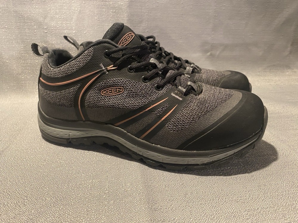 Keen Utility Womens Sedona Low Alloy Toe Work Shoe in Raven Rosedawn Size 7.5W