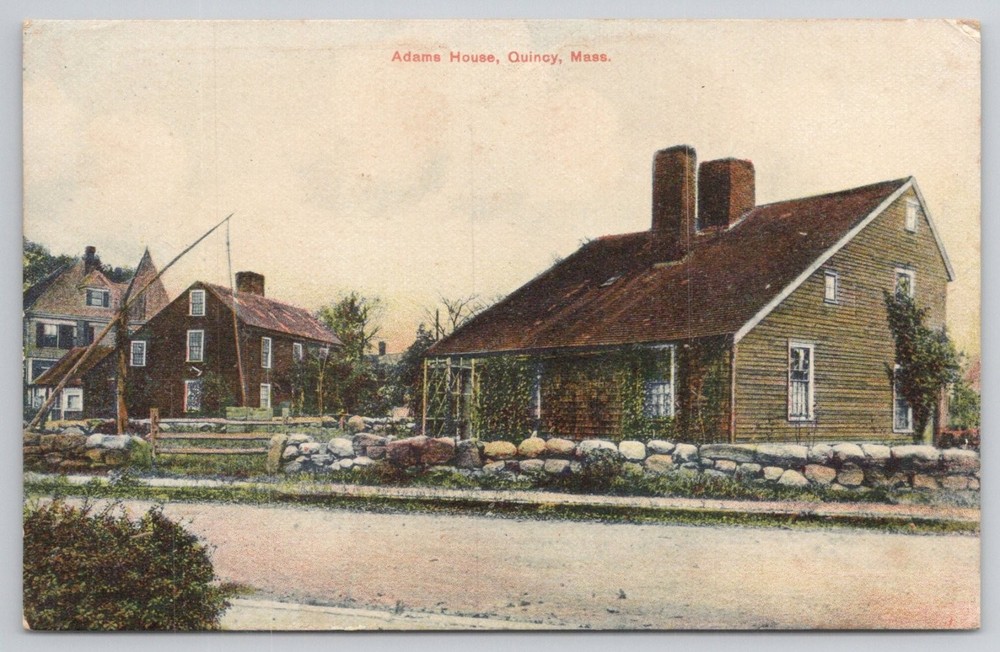 Adams House Quincy Mass. Historic Home Reichner Bros. Postcard c1910s