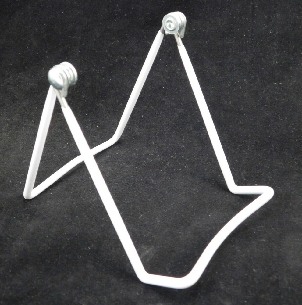 Easel Display Stand Adjustable White Vinyl Coated Medium Size