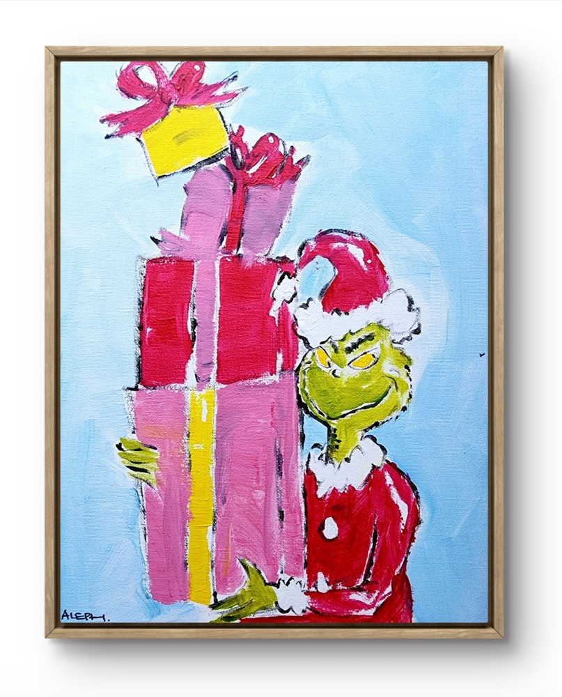 Aleph Original Art 14x11  Abstract Expressionist Original Painting Canvas