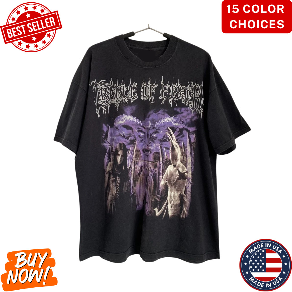 2000 Cradle of Filth Tortured Soul Asylum Black Unisex Tshirt Reprint Size S-5XL