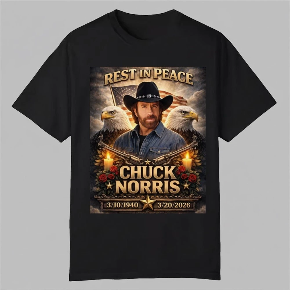 Chuck Norris Rest in Peace T Shirt RIP Unisex S-5XL