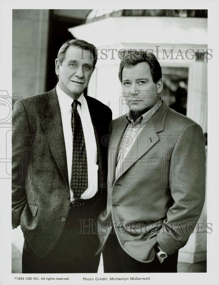 1994 Press Photo Actors Richard Crenna and William Shatner in 