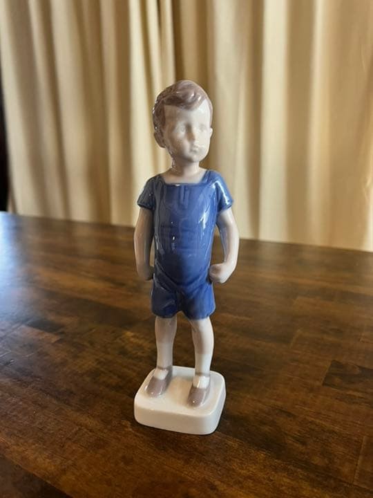 Royal Copenhagen Boy with Ball Figurine Antique Rare Collectible