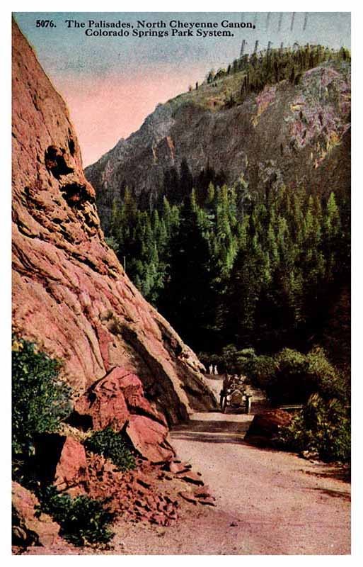 Postcard ROAD SCENE Colorado Springs Colorado CO m/09 AS9028