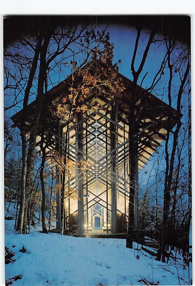 Postcard Thorncrown Chapel Eureka Springs Arkansas USA