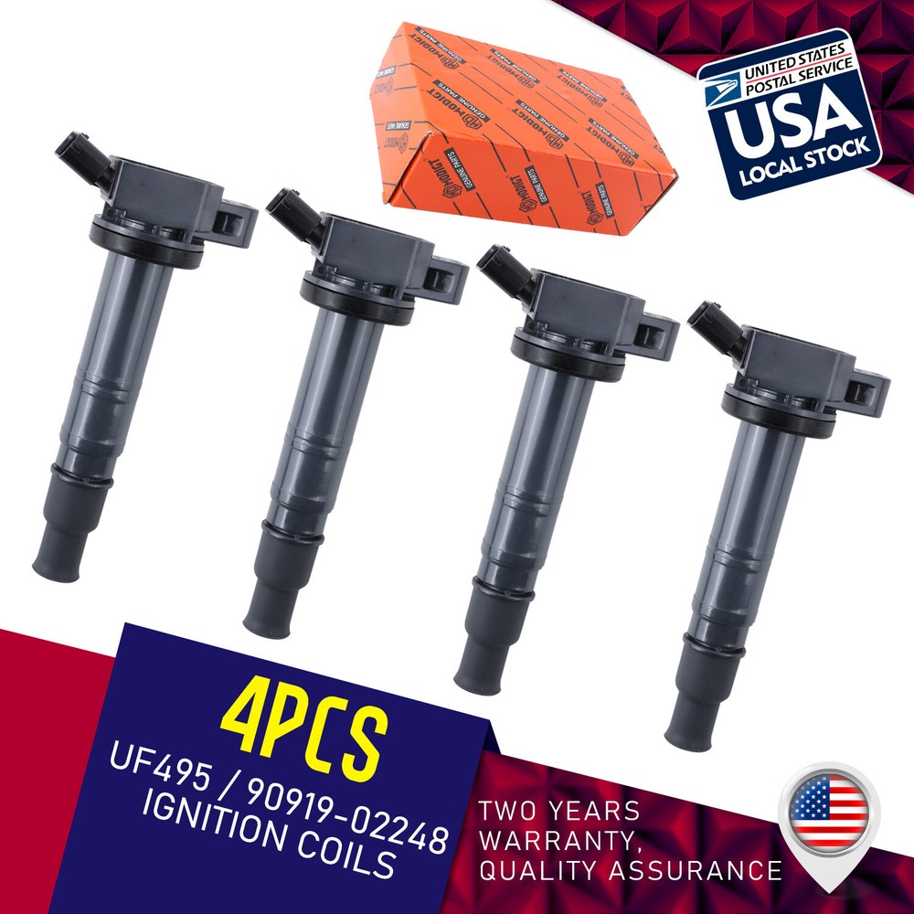 4PCS Modigt 90919-02248 UF495 Ignition Coils for 2008-2015 Scion xB 2.4L L4 Engine