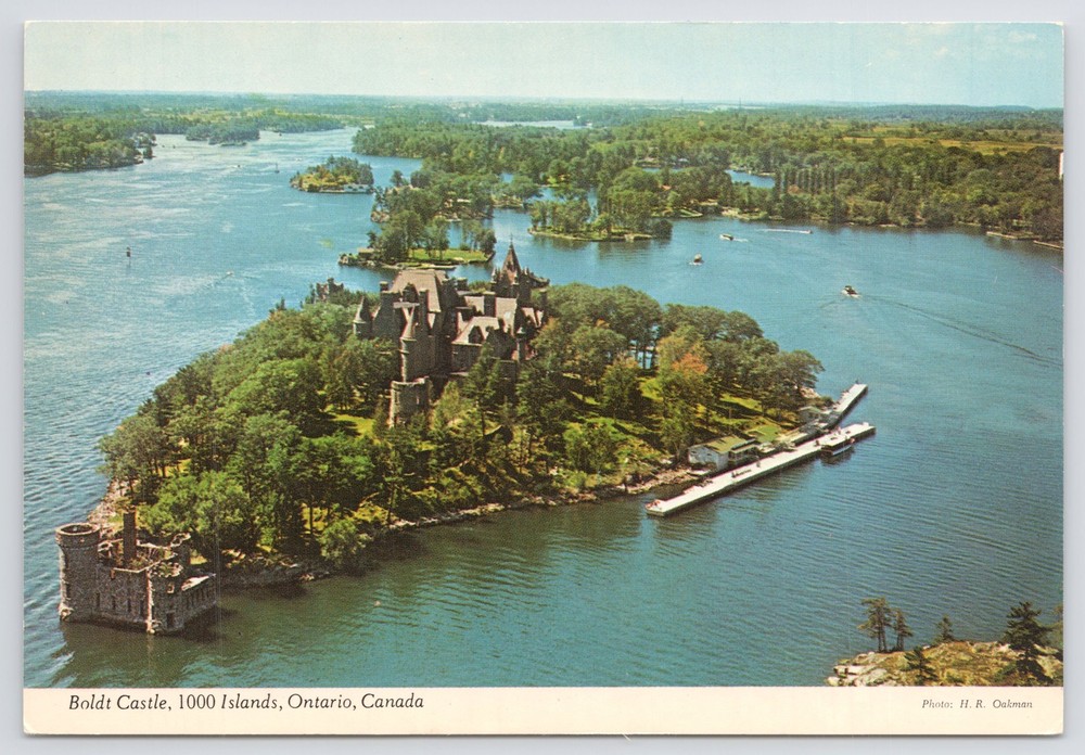 Heart Island Alexandria Bay NY~Aerial~Boldt Castle~1000 Islands~Continental PC
