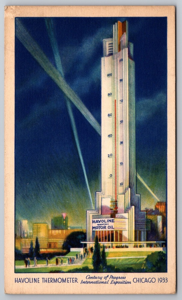 Havoline Thermometer Building - Chicago World's Fair 1933 - Illinois Exposition
