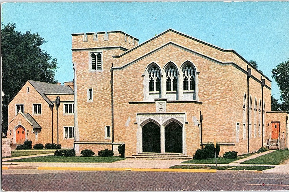 Postcard CHURCH SCENE Waukegan Illinois IL m/09 AI0032