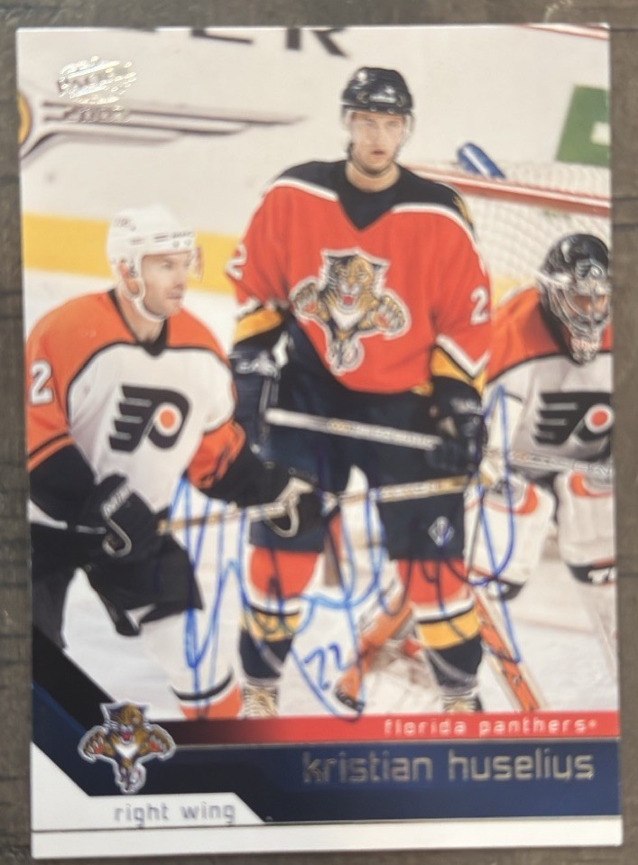 2002/03 Pacific Kristian Huselius Nhl Florida Panthers Signed Card #154
