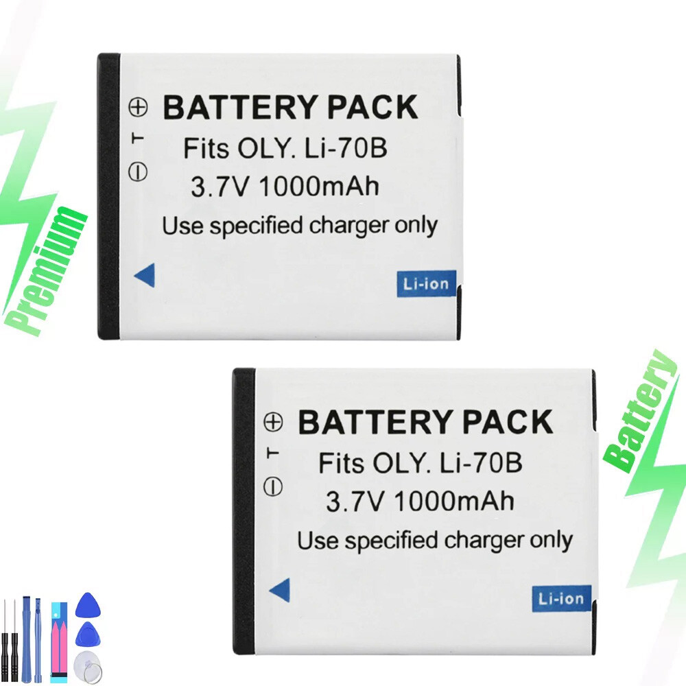 2X Battery for Olymp  Li-70B D-700 D-705 D-710 D-715 D-745 FE-4020
