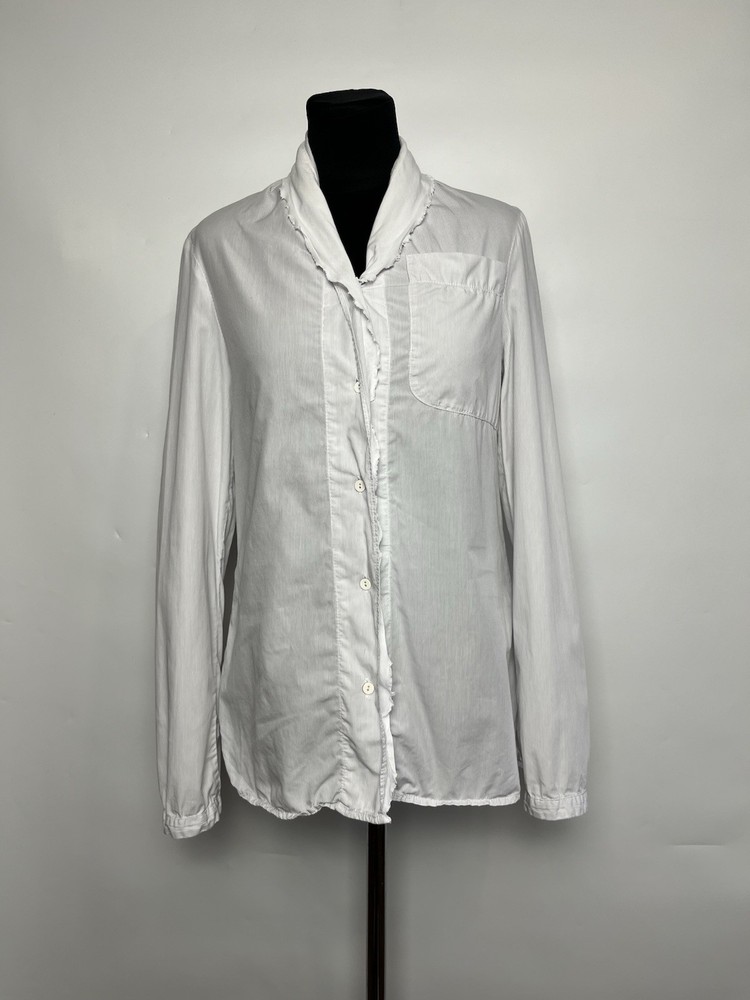 Women's Avant Garde Striped Shirt Button Up Hannoh Wessel Raw Edges Size 36