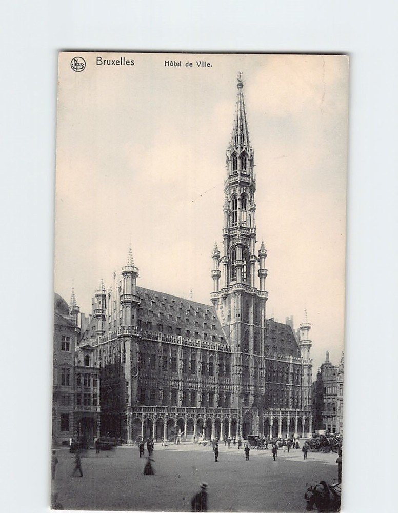 Postcard Hotel de Ville Brussels Belgium